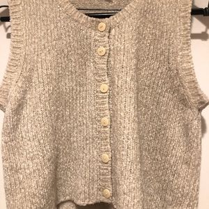 Oatmeal colored acrylic vest